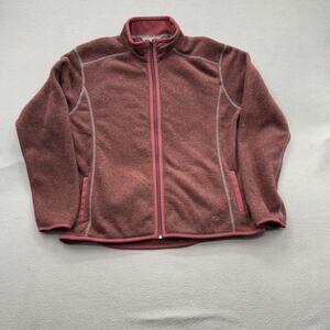 Kuhl Jacket Women's XL Red Alfpaca Fleece Full Zip Outdoor Hiking Exploring